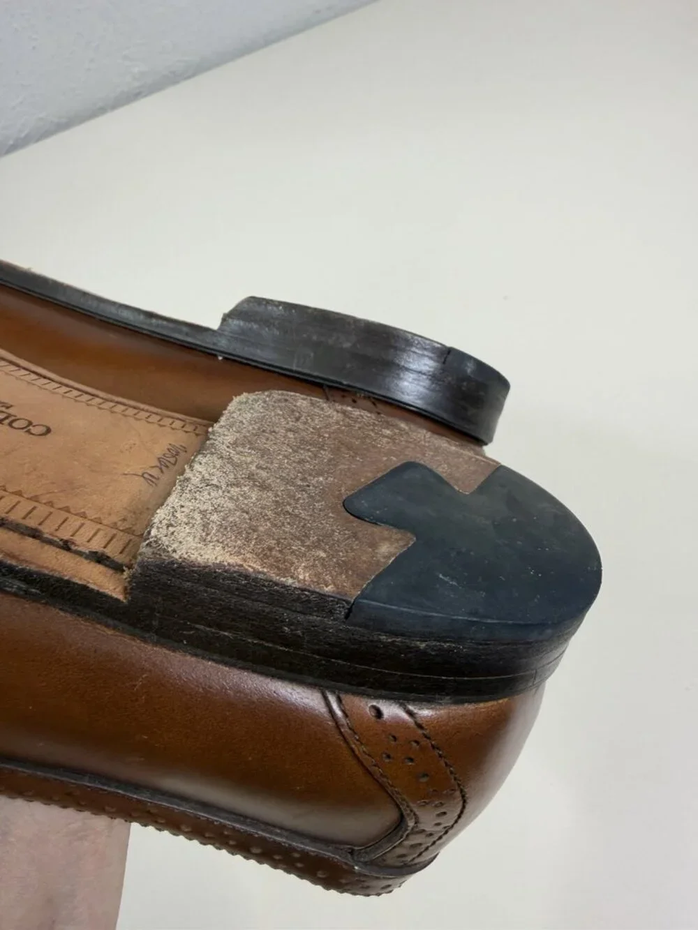 VTG Cole Haan Loafers Men 11 D Brown Leather Kiltie Slip On Dress Shoe EUC